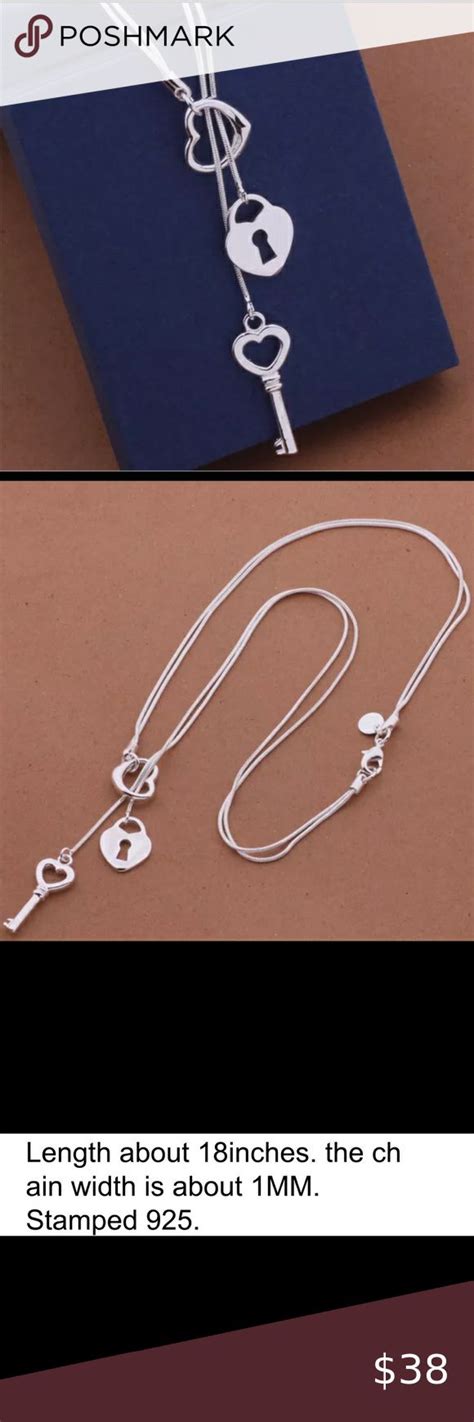 925 Silver Charming Heart, Lock, & Key Necklace 925 Jewelry, Women Jewelry, Jewelry Necklaces ...