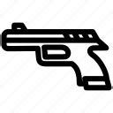 Pistol, weaponry, military, war, warning, protection icon - Download on Iconfinder