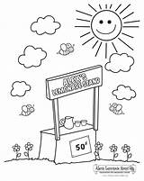 Lemonade Stand Coloring Coloring Pages sketch template
