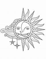 Moon And Sun Coloring Pages sketch template
