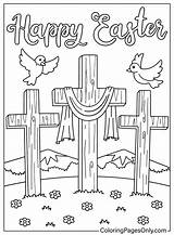 Religious Easter Cross Coloring Pages sketch template