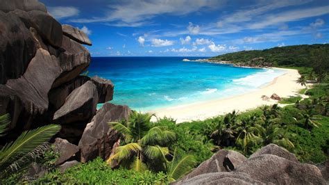 Hd Wallpaper - Grand Anse Beach La Digue Island Seychelles (#1489945) - HD Wallpaper ...