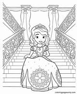 Princess Sofia In A New Dress Coloring Page  Free Printable Pages sketch template