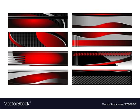 Abstract header background set Royalty Free Vector Image