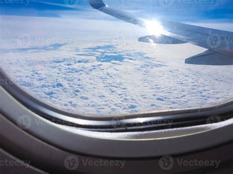 blue sky with clouds seen from plane 5228969 Stock Photo at Vecteezy