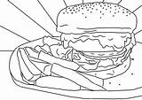 Cheeseburger Coloring Pages sketch template