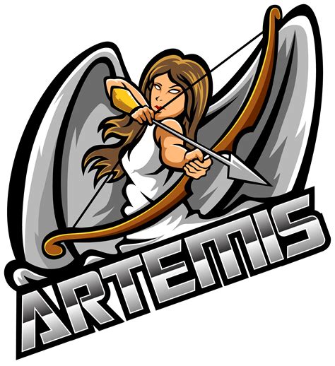 Artemis esport mascot logo design By Visink | TheHungryJPEG