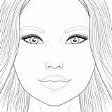 Human Face Coloring Page sketch template