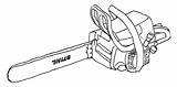 Chainsaw Drawing Outline Sketch Coloring Page sketch template