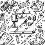 Sewing Coloring Page  Pages AI sketch template