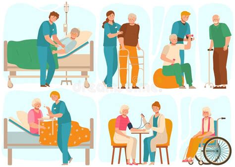 Elderly People Care Stock Illustrations – 22,304 Elderly People Care Stock Illustrations ...