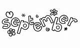 September Word coloring Page  Download Print Or Color Online For Free sketch template