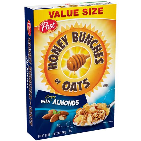 Post® Honey Bunches of Oats with Crispy Almonds Cereal 28 oz. Box - Walmart.com - Walmart.com