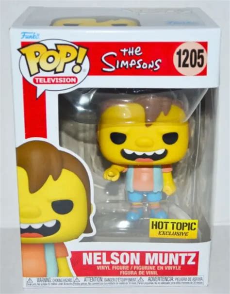 FUNKO POP! TV The Simpsons Nelson Muntz #1205 Figure Hot Topic Exclusive MINT🔥 $16.95 - PicClick