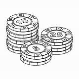 Poker Coloring Pages sketch template