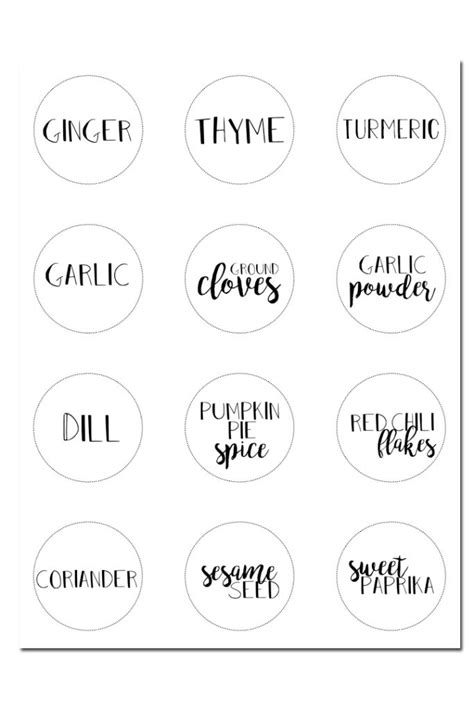 Free Printable Spice Jar Labels | Organized Spice Rack