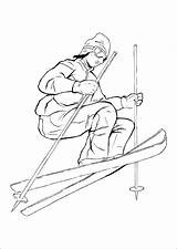 Skier Coloring Pages sketch template