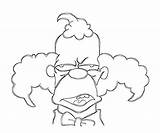 Simpsons Krusty The Clown Coloring Pages Sketch Page sketch template