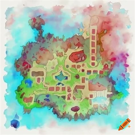 Map of a new pokémon region on Craiyon