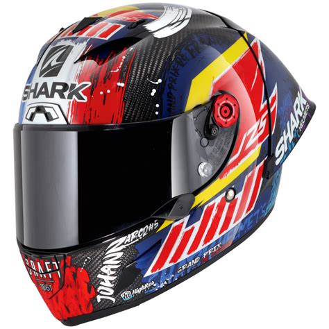 RACE-R PRO GP Motorcycle full-face blue, red helmet | SHARK HELMETS