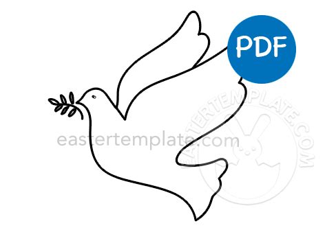 Free Peace Dove template - Easter Template