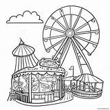 Colorful County Fair Rides Coloring Page 45684 36125 sketch template