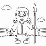 Native American Indian Holding Spear Stock Illustrations – 37  sketch template