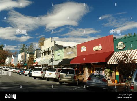 Highlands, NC, North Carolina, downtown, autumn Stock Photo - Alamy