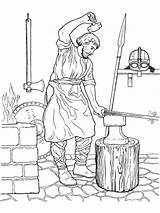 Blacksmith Anvil Coloring Pages sketch template