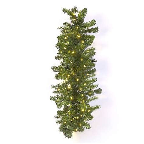 9' Pre-Lit LED Lighted Garland, Warm White Lights | Christmas Central