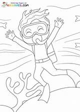 Scuba Diving Coloring Pages To Print  Free Printable sketch template