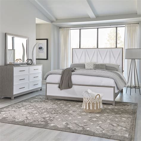 Liberty Furniture Palmetto Heights 499-BR-QPBDM Modern Farmhouse Queen 3-Piece Bedroom Set ...