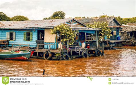 A Floating Village on Tonle Sap Lake Stock Image - Image of nature, life: 112657631