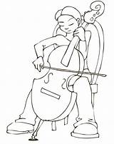 Cello Violoncello Violonchelo Malvorlage Violoncelle Coloriage Colorir  sketch template