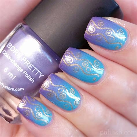 Thermal nail design - full review of this Born Pretty Store thermal polish (no.110) on my blog ...