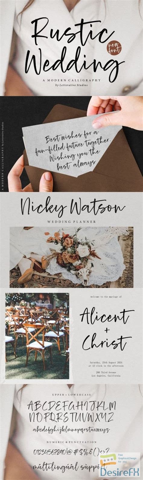 Download Rustic Wedding - Modern Calligraphy Font - DesireFX.COM