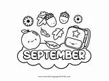 September Coloring Pages  Cute For Kids sketch template