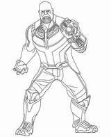 Printable Thanos coloring Page Avengers sketch template