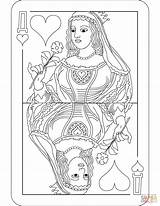 Queen of Hearts Charlemagne Satin Deck coloring Page  Free Printable sketch template