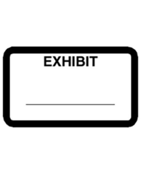 Exhibit Label, White - 252 per pack