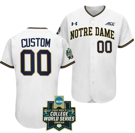 [Available] Buy New Custom Notre Dame Baseball Jersey White