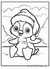 Free Printable Coloring Pages Penguins sketch template