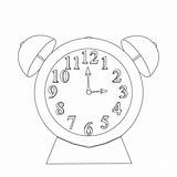 Alarm Clock Time Coloring Page  Wecoloringpagecom sketch template
