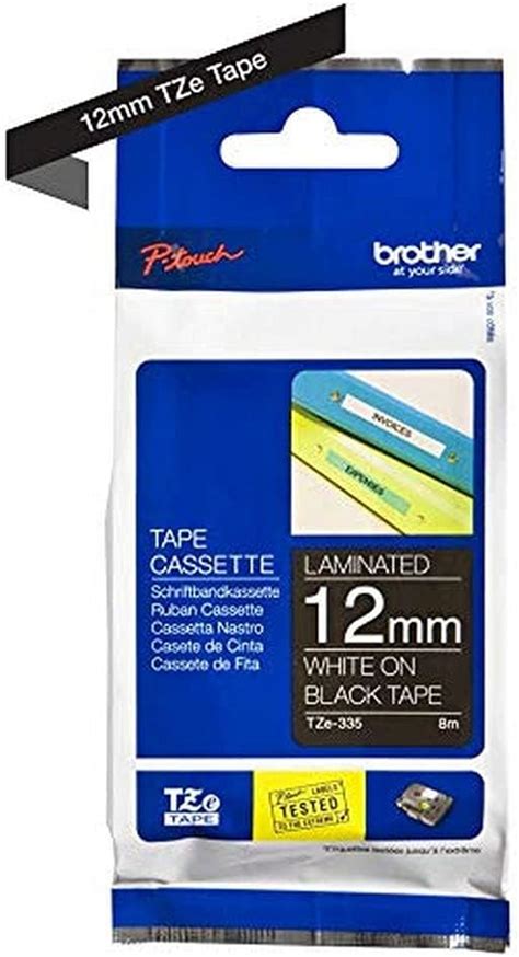 Brother TZe-131S Labelling Tape Cassette, Black on Clear, 12mm (W) x 4M ...