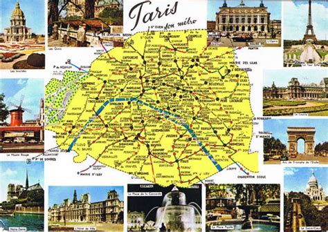 Paris Metro Map Postcard late 60s | kotarana | Flickr