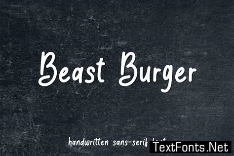 Beast Burger - Handwritten Sans Serif Font