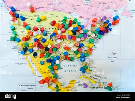 Us Map With Pins | Mexico Map