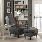 STRANDMON wing chair, Nordvalla dark grey - IKEA
