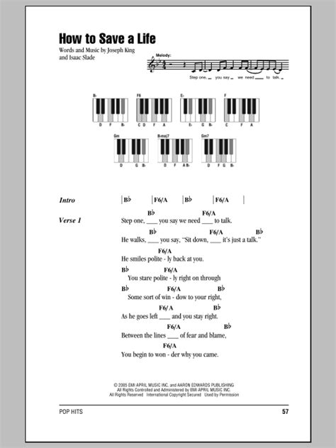 How To Save A Life | Sheet Music Direct