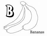 Banana coloring Pages To Download And Print For Free sketch template